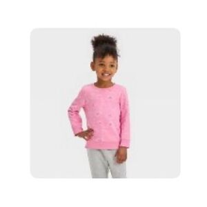 Cat & Jack Toddler Girls’ Dino Sweatshirt - 5T Toddler Girl Clothes - Pink